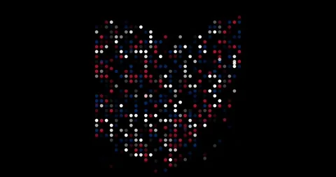 Abstract Motion Dots Constructing Ohio Territory Map Stock Footage 322120880