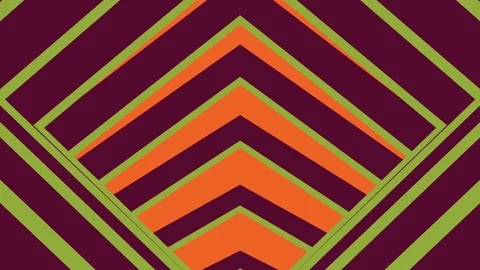Abstract Motion Flat Shaded Tunnel, Poison Green Orange, Seamless Loop 库存影片 72682460