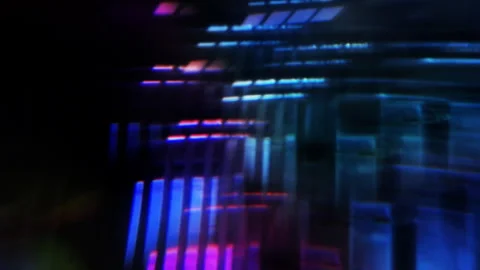 Abstract Motion: Floating Dots and Patterns in Vibrant Light Stock Footage 303501163