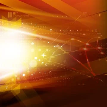 Abstract motion flow red tone background for technology or science concept an Stock Illustration