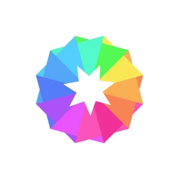 Abstract Motion Geometric Logo Stock Illustration