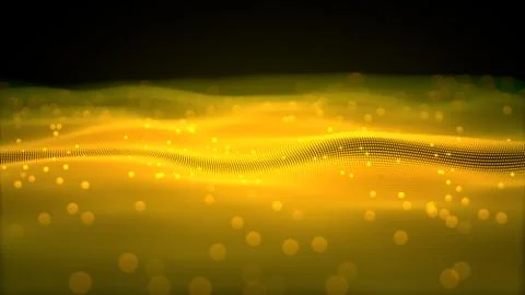 Abstract motion gold wave background Stock Illustration
