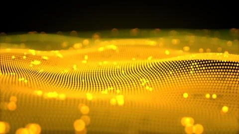 Abstract motion gold wave background Stock Illustration