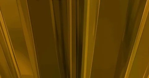 Abstract motion gold waves vertical material flowing movement, golden metallic Stock Footage 100382998