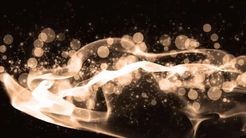 Abstract motion golden background with particles and stars. Vidéo 71651069