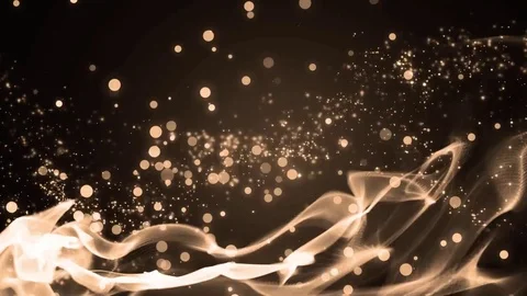 Abstract motion golden background with particles and stars. Stock Footage 71651381