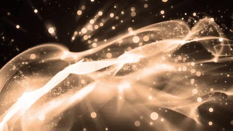 Abstract motion golden background with particles and stars. Video stock 71651759