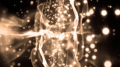 Abstract motion golden background with particles and stars. Video stock 71652089