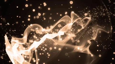 Abstract motion golden background with particles and stars. 库存影片 71652509
