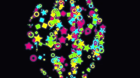 Abstract motion graphic animation of colorful floating shapes 스톡 동영상 344752193