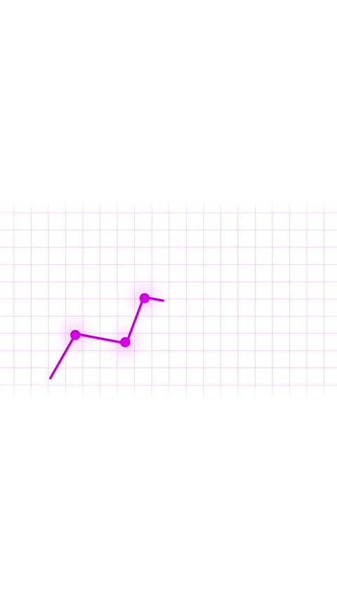 Abstract motion graphic animation of a fluctuating data line, charting an u.. 스톡 동영상 331811747