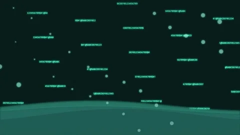 Abstract motion graphic animation with glowing particles in 4K Stock Footage 344752237