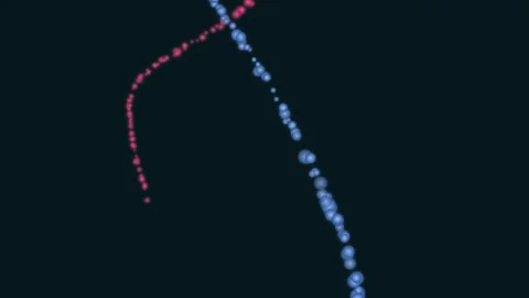 Abstract motion graphic animation with glowing particles 스톡 동영상 345013121