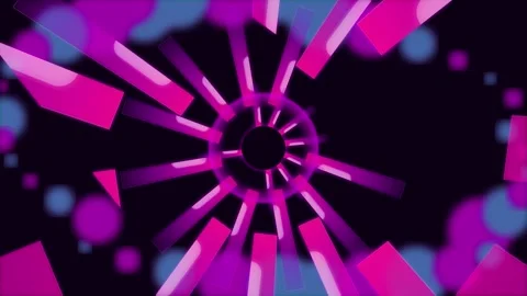 Abstract motion graphic animation with glowing pink and blue shapes Stock Footage 345729703