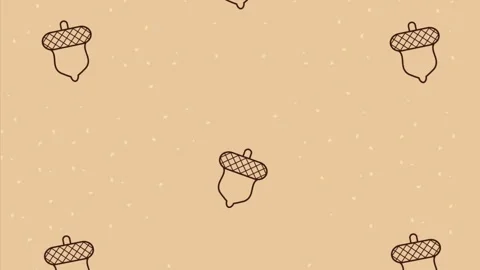 Abstract motion graphic animation with many acorns falling and rotating slo.. Stock-Footage 338420892