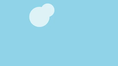 Abstract motion graphic animation: soft blue circles merge, bounce, separat.. 库存影片 329186448