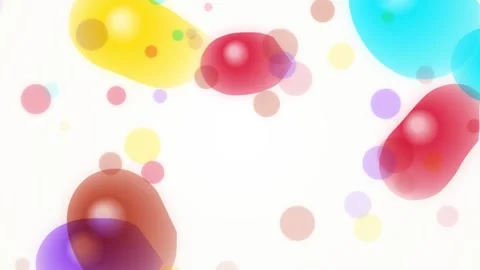 Abstract motion graphic animation with soft, colorful blobs and floating bo.. Stock Footage 341427001