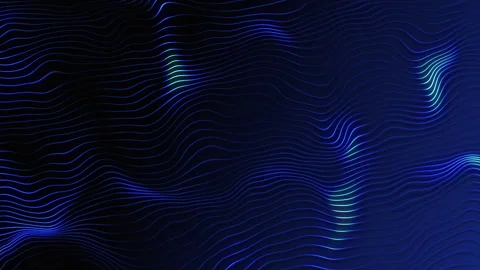 Abstract motion graphic design with blue lines on a dark background Video stock 328717092