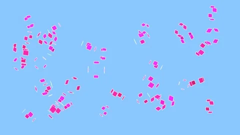 Abstract motion graphic featuring a swarm of scattered pink diamond Stock Footage 339045328