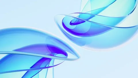 Abstract motion graphic with fluid blue and purple glass shapes rotating gr.. Stock Footage 327532075