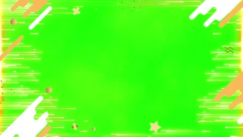 Abstract motion graphic frame on green screen Video stock 341374603