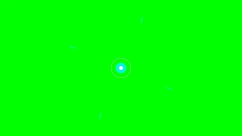 Abstract motion graphic with glowing circles on a bright green background Stock Footage 340264848