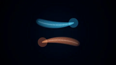 Abstract motion graphic of glowing particles in dark space 스톡 동영상 346290637