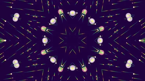 Abstract Motion Graphic. Kaleidoscope. Loop Stock Footage 73766001