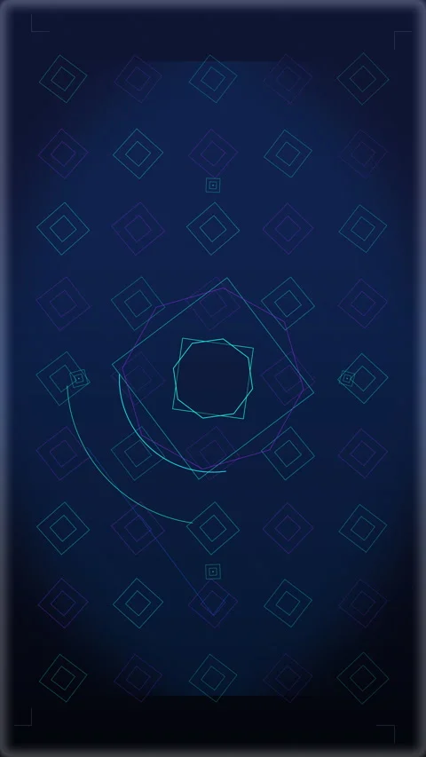 Abstract motion graphic loop featuring glowing blue and purple particle patterns Stock Footage 346736248