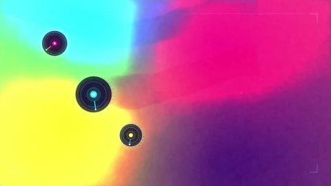 Abstract motion graphic loop featuring vibrant glowing elements and colorful Stock Footage 346736338