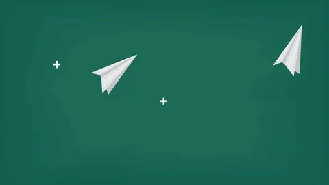 Abstract motion graphic with paper planes flying dynamically across a vibra.. Stock-Footage 333606257