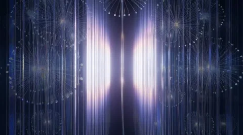 Abstract motion graphic Psychedelic iridescent holographic tunnel Stock Footage 331455876