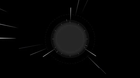 Abstract motion graphic with speed lines emanating from center on black bac.. Vídeos de archivo 345627768