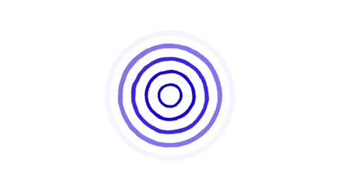 Abstract motion graphic with vibrating blue circles pulsing rhythmically ag.. Stock Footage 345547916