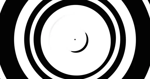 Abstract motion graphics and animated background with white and black circles Stock Footage 162231189