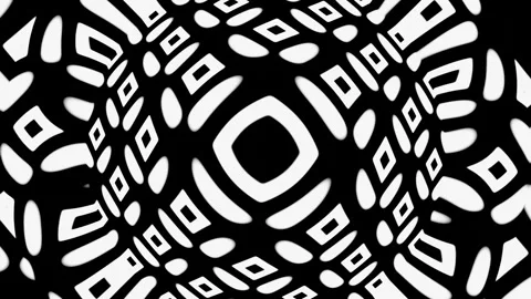 Abstract motion graphics and animated background with white and black figures. T Stock Footage 248604866