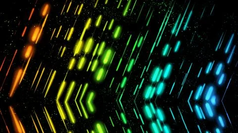 Abstract motion graphics animated line background. Multicolored Christmas a.. Stock Illustration