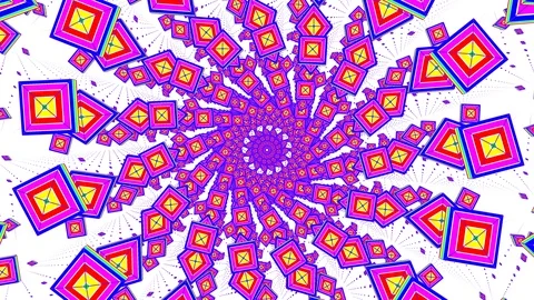 Abstract motion graphics background. Hypnotic mandala for meditation Stock Footage 100147745