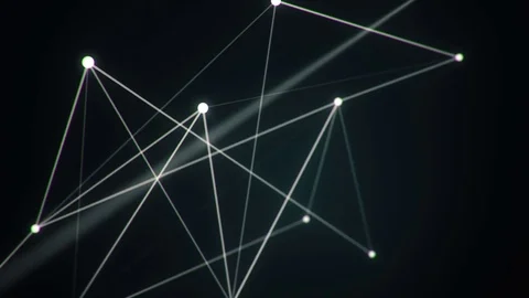 Abstract motion graphics background of lines and dots connecting v1 Stock Footage 76106465