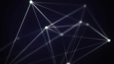 Abstract motion graphics background of lines and dots connecting v2 Stock Footage 76125359