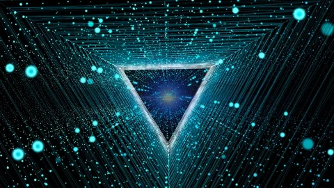 Abstract Motion graphics background with lines from points and light Stock Footage 86296275