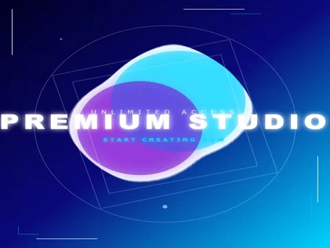 Abstract Motion Graphics Background with Premium Studio Text and Modern Geo.. Vídeos de archivo 333094121