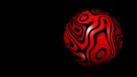 Abstract motion graphics background, sphere with red and black moving circles Stock Footage 144188782