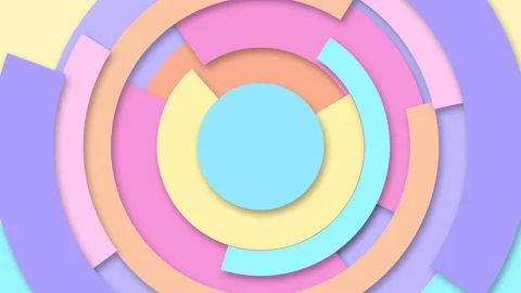 Abstract motion graphics. colorful circles, 3d rotating shapes. background Stock Footage 181068003