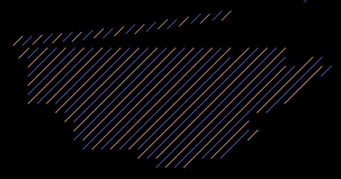 Abstract Motion Graphics Diagonal Flow Builds Mongolia Video stock 327599384