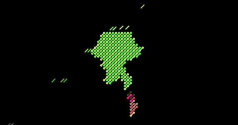 Abstract Motion Graphics Diagonal Flow Builds Myanmar Video stock 327620389