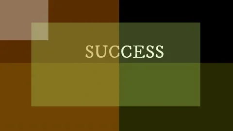 Abstract motion graphics displaying success text over shifting brown geometric Stock Footage 338173994