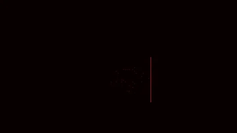 Abstract Motion Graphics Element with Red Lines on Black Background Stockbeeldmateriaal 347627658