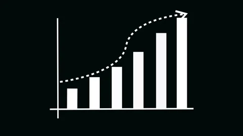 Abstract motion graphics of exponential growth for data statistics and busi.. Stock Footage 321391782