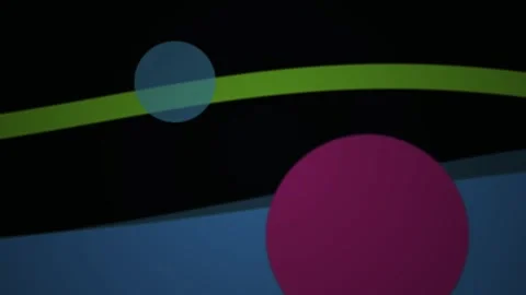Abstract Motion Graphics Featuring Floating Geometric Shapes and Dynamic Line Stock Footage 340522625